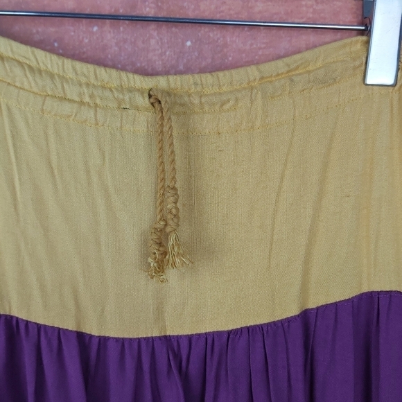 COLOR bloc A line rayon skirt made in India - Picture 4 of 8